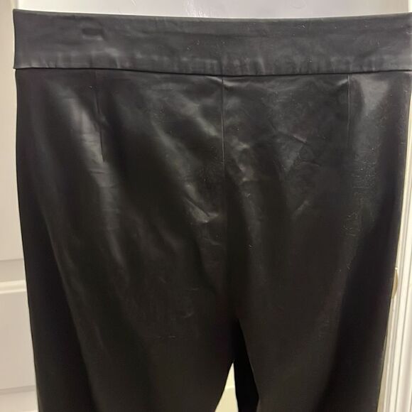 Talbots Black Faux Leather Curvy Petite Leggings w/ Side Closure- Size 14 Petite - Picture 10 of 16